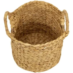Northlight Set Of 2 Beige Textured Water Hyacinth Woven Storage Baskets With Handles - 15.75" -Home Decor GUEST 4fd8975a 3721 452b a857 46bb8d0dc5ba