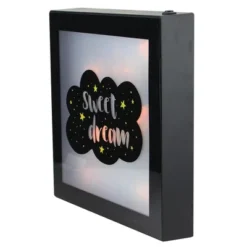 Northlight 9” Battery Operated LED Lighted “Sweet Dream” Cloud Framed Night Light Box