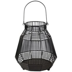Northlight Large Geometric Iron Hurricane Candle Lantern - 11.25" - Black -Home Decor GUEST 525f442c 6cee 4d2d 900f 83696b0fec34