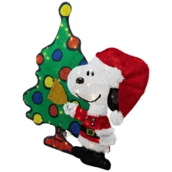 Northlight 32" LED Lighted Peanuts Snoopy And Christmas Tree Outdoor Decoration - Clear Lights -Home Decor GUEST 5297f190 d435 4d64 a57d bc3ba00ac2d6