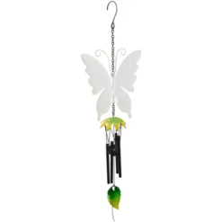 Northlight 15.75" Green Metal Butterfly Outdoor Garden Windchime -Home Decor GUEST 531e762a 4e98 4ac5 af5f d1d39b1a789c