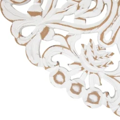 Northlight 24" Brushed Antique White Damask Round Wall Panel -Home Decor GUEST 53bb818d 4018 410b bda6 b56d20688c9e