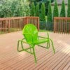 Northlight Outdoor Retro Metal Tulip Glider Patio Chair, Lime Green