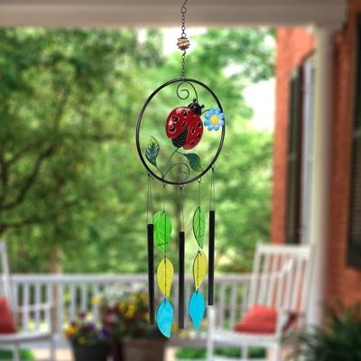 Northlight Ladybug Dreamcatcher Outdoor Garden Windchime - 27.5" 1 Northlight Ladybug Dreamcatcher Outdoor Garden Windchime - 27.5"