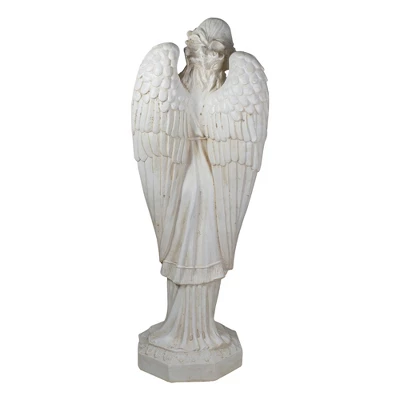 Northlight 30" Ivory Angel With Arms Folded Outdoor Garden Statue 3 Northlight 30" Ivory Angel With Arms Folded Outdoor Garden Statue - Image 3