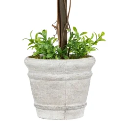 Northlight 17" Round Boxwood Topiary Artificial Potted Tree - Green/Gray -Home Decor GUEST 5588de06 4884 447a b7b0 886a04e4c887