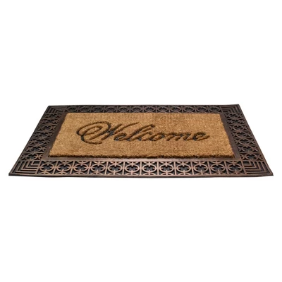 Northlight Gold And Natural Coir Rectangular "Welcome" Doormat 23" X 35" 2 Northlight Gold And Natural Coir Rectangular "Welcome" Doormat 23" X 35" - Image 2