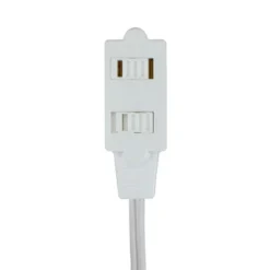 Northlight 15' White Indoor Extension Power Cord With 3-Outlets And Safety Lock
