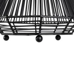 Northlight Medium Iron Geometric Hurricane Candle Lantern - 8.25" - Black -Home Decor GUEST 59833fef 32ee 4494 871b 74290d4f1efa