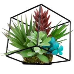 Northlight Artificial Succulent Arrangement With Metal Wire Frame - 7" -Home Decor GUEST 59f1fc4c e749 44a7 b831 95f33d017a85