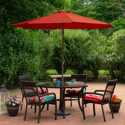 Northlight 9' Outdoor Patio Market Umbrella With Hand Crank And Tilt - Terracotta 1 Northlight 9' Outdoor Patio Market Umbrella With Hand Crank And Tilt - Terracotta
