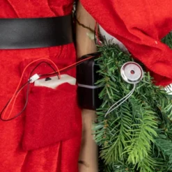 Northlight 48" Santa Claus With Artificial Flocked Alpine Tree Christmas Figure -Home Decor GUEST 5b9a755a 75a2 49d9 a393 dac59b5a6c88