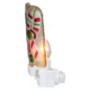 Northlight 6" White And Red Candy Canes Glass Christmas Night Light