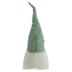 Northlight 20" Green And White Plaid Spring And Easter Gnome Head Table Top Decor -Home Decor GUEST 5c5591b9 4f5b 41d0 81e2 2e6f8e225ad2