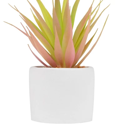 Northlight 6.5" Green Artificial Sword Grass In A White Pot 6 Northlight 6.5" Green Artificial Sword Grass In A White Pot - Image 6