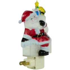 Northlight 6.25" Santa In Chimney Frosted Christmas Night Light -Home Decor GUEST 5d558d36 4d19 4b37 84d9 762b42544165