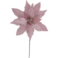 Northlight 24" Glittered Pink Poinsettia Christmas Stem Spray -Home Decor GUEST 5da64452 5178 4139 9c78 f64f65f8814a