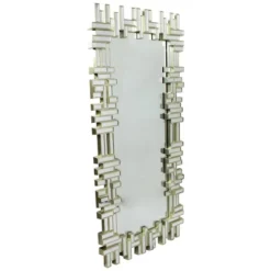 Northlight 47" Champagne Gold Rectangular Modern Home Wall Mirror