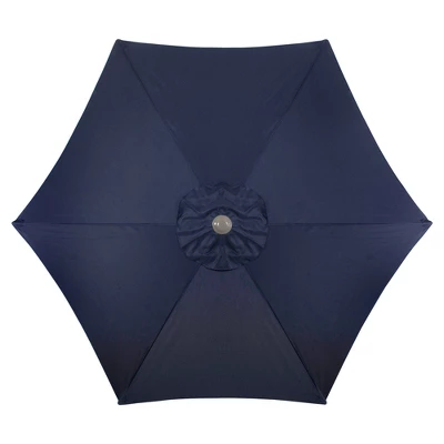 Northlight 7.5ft Outdoor Patio Market Umbrella With Hand Crank, Midnight Blue 2 Northlight 7.5ft Outdoor Patio Market Umbrella With Hand Crank, Midnight Blue - Image 2