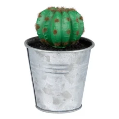 Northlight 3.5" Tropical Cactus In Tin Pot Artificial Potted Plant - Green/Silver 11 Northlight 3.5" Tropical Cactus In Tin Pot Artificial Potted Plant - Green/Silver -Home Decor GUEST 5f4c2482 1ed2 446a b0ce 663717ce5203
