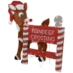 Northlight 36" LED Lighted Rudolph Reindeer Crossing Outdoor Christmas Sign Decoration -Home Decor GUEST 600f3200 61d4 4185 8891 4ea5483c2a0a