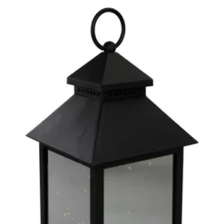 Northlight LED Lighted Flickering Candle Lantern - 12" - Black - Warm White Light -Home Decor GUEST 6033dd52 1fc1 45e2 9378 6fc49fc21817