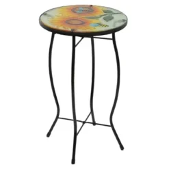 Northlight 19" Sunflower And Bumblebee Glass Patio Side Table 5 Northlight 19" Sunflower And Bumblebee Glass Patio Side Table -Home Decor GUEST 607108a6 7c26 4a7a ac93 d95d8c8db1e5
