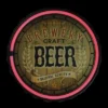 Northlight LED Craft Beer Bottle Cap Neon Lighted Wall Sign - 12.5" - Red