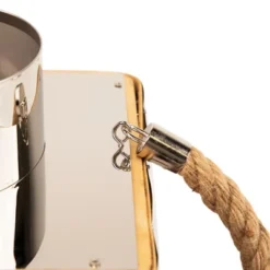 Northlight Rectangular Rattan Glass Candle Lantern With Jute Handle - 15.5" -Home Decor GUEST 618bd403 f566 41dc b137 4687909cdd38