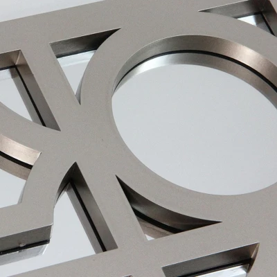 Northlight 29.5" Gray Framed Geometric Design Rectangular Wall Mirror 3 Northlight 29.5" Gray Framed Geometric Design Rectangular Wall Mirror - Image 3