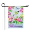 Northlight Welcome Hummingbird Floral Outdoor Garden Flag 12.5" X 18"