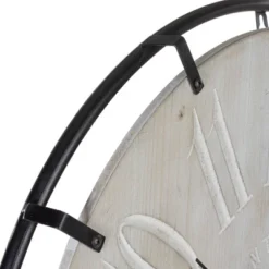 Northlight 23.5" Black Metal And Wood Country Rustic Round Wall Clock -Home Decor GUEST 63393315 76b0 4055 b661 dbeb536e9c7e