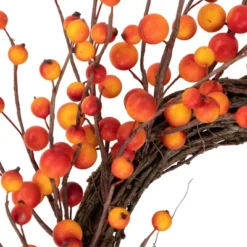 Northlight Orange Berries And Twig Artificial Fall Harvest Wreath 14- Inch, Unlit -Home Decor GUEST 64b41895 24f0 4a32 947c 623927838a28
