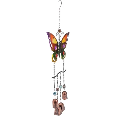 Northlight 24" Purple And Bronze Butterfly Outdoor Garden Windchime 2 Northlight 24" Purple And Bronze Butterfly Outdoor Garden Windchime - Image 2