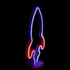 Northlight LED Rocket Ship Neon Table Light - 9" - Blue And Red -Home Decor GUEST 657eae6d 958a 47d6 a37e 9ffe7d243aec