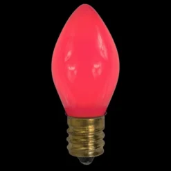 Northlight Pack Of 25 Opaque Pink C7 Christmas Replacement Bulbs