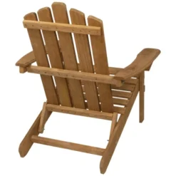 Northlight 36" Natural Stained Classic Folding Wood Adirondack Chair -Home Decor GUEST 68c3b15d 3940 4ca9 b0f2 650241303746
