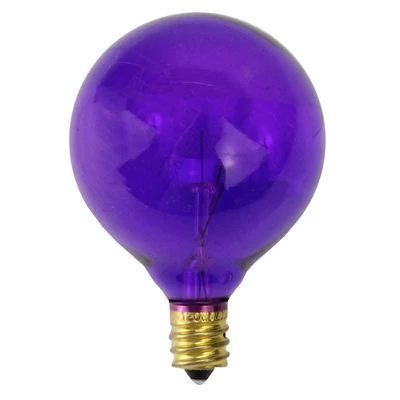 Northlight Pack Of 25 Purple Transparent G50 Christmas Replacement Bulbs 2 Northlight Pack Of 25 Purple Transparent G50 Christmas Replacement Bulbs - Image 2