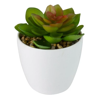 Northlight 4" Mini White Potted Artificial Succulent Plant 1 Northlight 4" Mini White Potted Artificial Succulent Plant