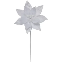 Northlight 24" White Glittered Poinsettia Christmas Stem Spray 7 Northlight 24" White Glittered Poinsettia Christmas Stem Spray -Home Decor GUEST 6b27e0fc dd31 4b74 99eb 91b42bf9bb62