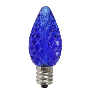Northlight Pack Of 25 Faceted C7 LED Blue Christmas Replacement Bulbs 1 Northlight Pack Of 25 Faceted C7 LED Blue Christmas Replacement Bulbs
