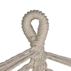 Northlight Striped Macrame Quilted Two Person Double Hammock - 9' X 56" - Blue And Cream -Home Decor GUEST 6bc640c1 d841 41bf a40e c3cc30ee7841