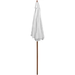 Northlight Outdoor Patio Market Umbrella With Wooden Pole - 8.5' - White -Home Decor GUEST 6def809c 846d 4a00 9d94 99d32bce47a5