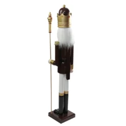 Northlight 48" Burgundy And White Wooden Christmas Nutcracker King With Scepter -Home Decor GUEST 6e646cd1 dccd 4bb5 9879 4c8b61a30879