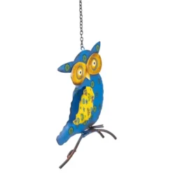 Northlight 7.75" Blue And Yellow Metal Owl Outdoor Wall Hanging -Home Decor GUEST 6fa27eaa 1406 4e3d 9bdf 8d822e76b90a