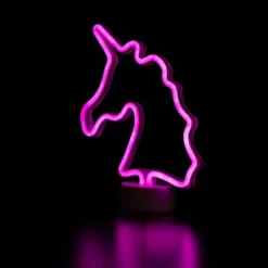 Northlight 11" Battery Operated Neon Style LED Unicorn Table Light - Pink -Home Decor GUEST 6fc37116 f9ac 4ee0 80b7 5f5c3f3ef6fc