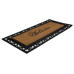 Northlight Black And Natural Coir Rectangular "Welcome" Doormat 22" X 48" -Home Decor GUEST 6ff87213 8f3f 434c 933a 76350496a008