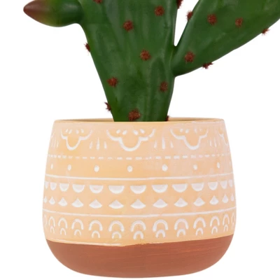 Northlight Real Touch™ Artificial Green And Red Potted Floral Cactus 9.5" 4 Northlight Real Touch™ Artificial Green And Red Potted Floral Cactus 9.5" - Image 4