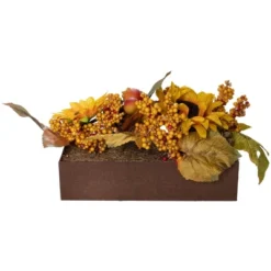 Northlight 10" Yellow And Brown Sunflowers And Leaves Fall Harvest Floral Arrangement 7 Northlight 10" Yellow And Brown Sunflowers And Leaves Fall Harvest Floral Arrangement -Home Decor GUEST 705e4616 3a54 42ec 8867 6edf538b4009