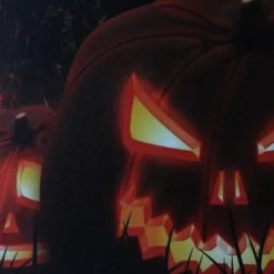 Northlight LED Lighted Jack-O-Lanterns In A Cemetery Halloween Canvas Wall Art 23.5" X 15.5" -Home Decor GUEST 70c4cd64 9478 4def 85b2 c375dd9e596f